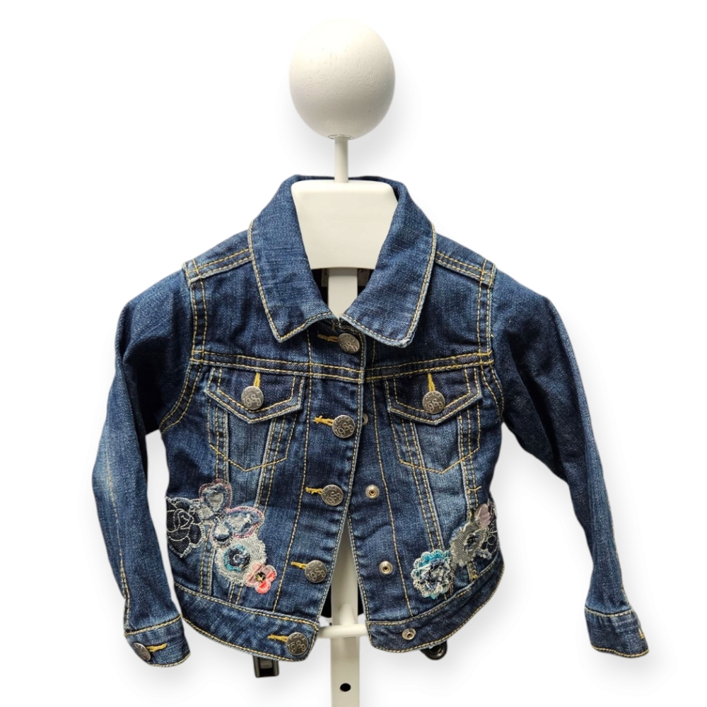 Kids Denim Jacket with Embroidered Details